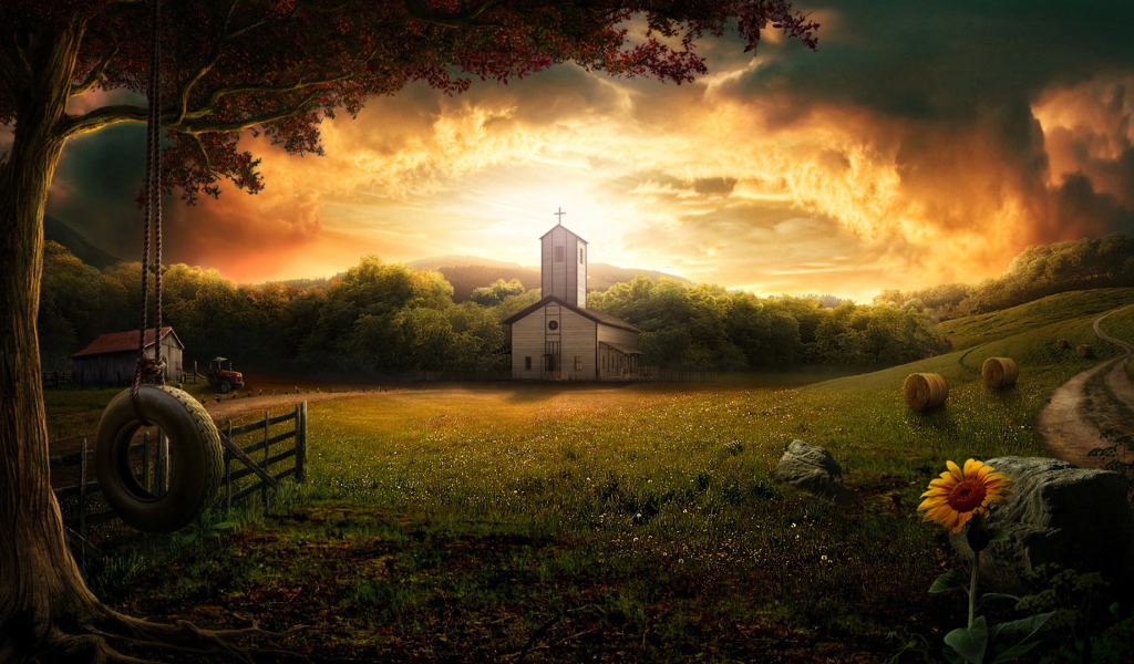 Костел на природе