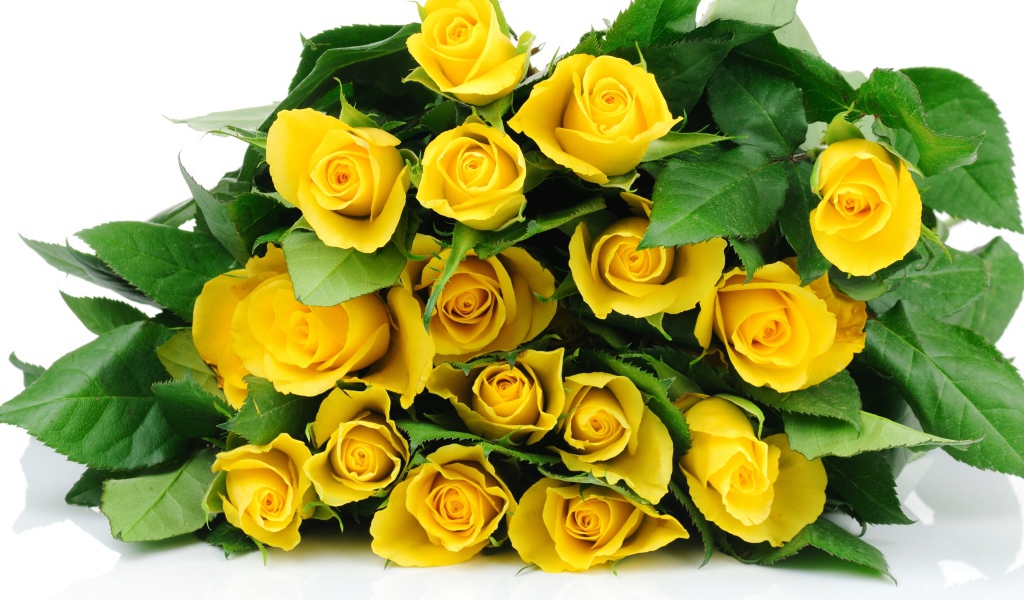 Букет желтых роз