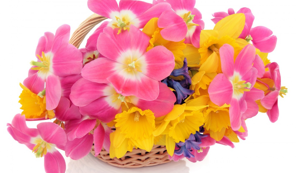 Маленькая корзина цветов