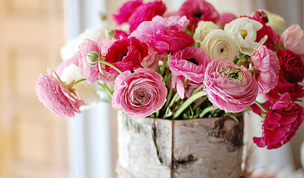 Цветы в бересте