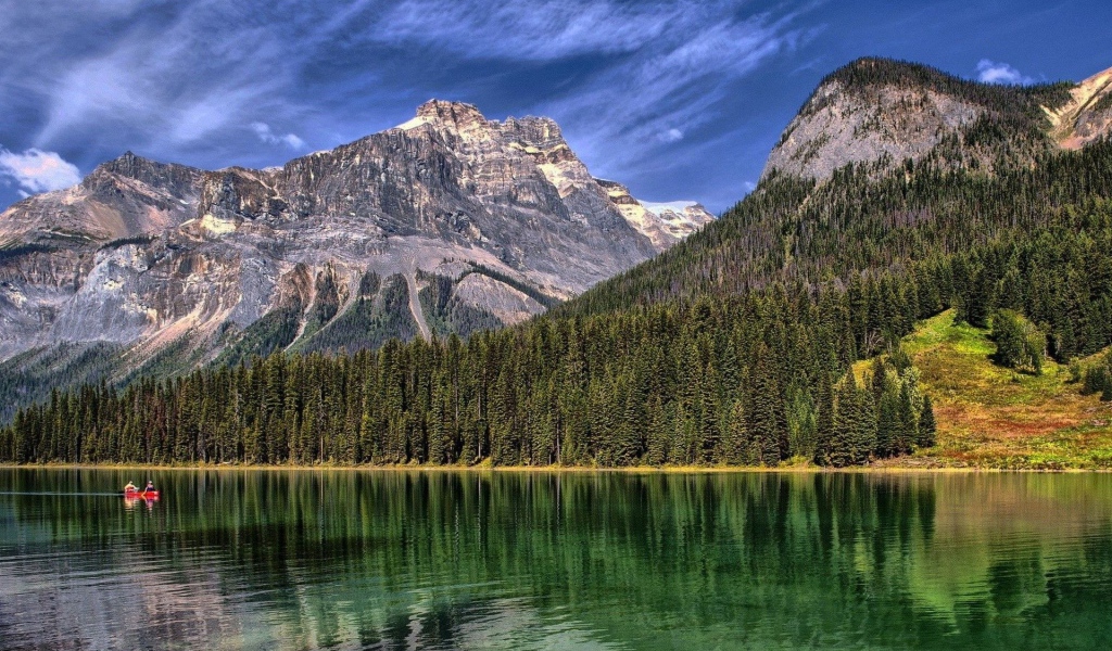 Mountain landscape with a lake