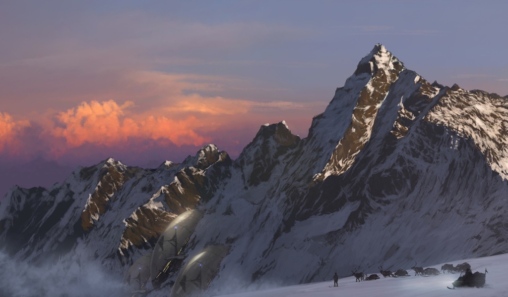 Оленьи упряжки в горах