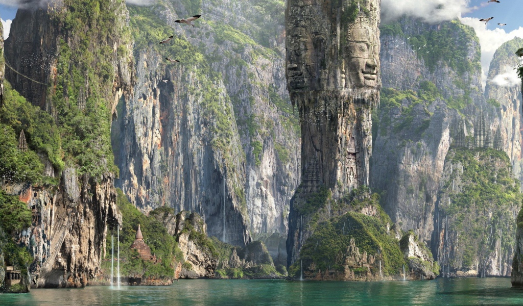 Лицо на скале