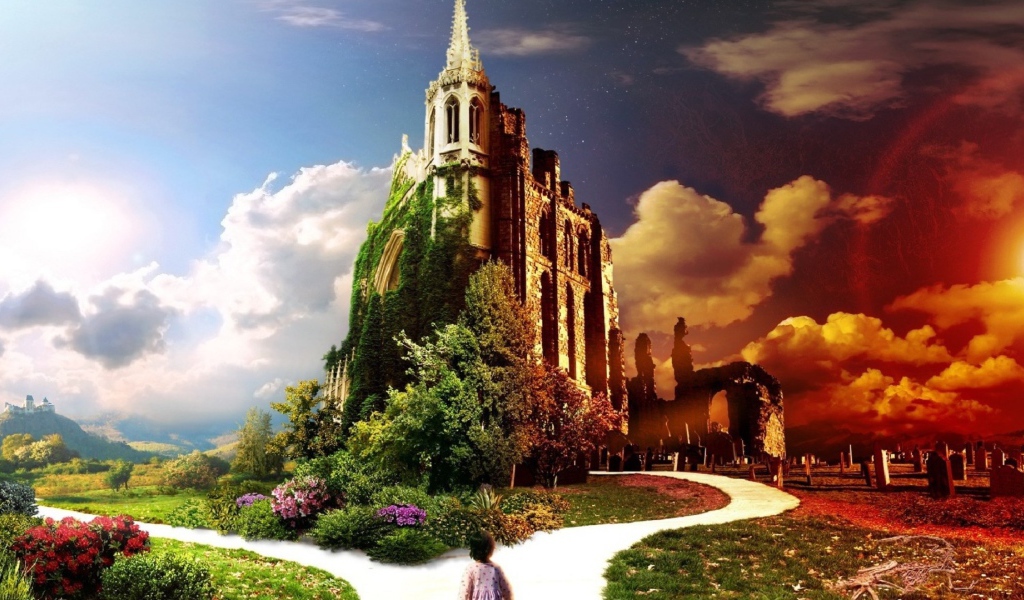 Кладбище около храма