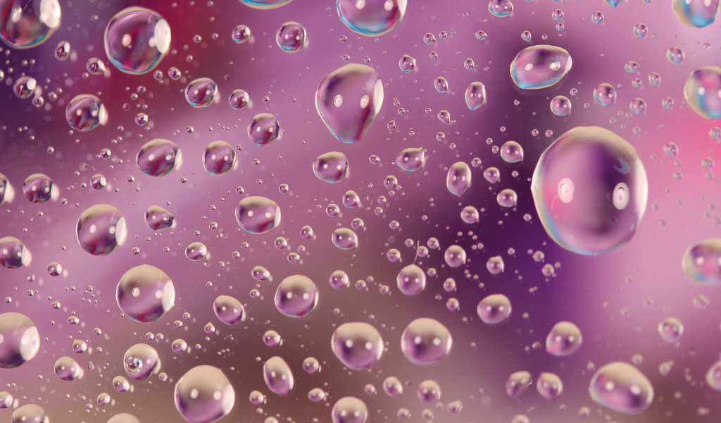 Розовые капли воды