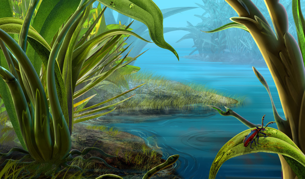 Рисунок древнего озера