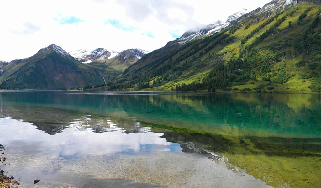 Озеро в горной долине