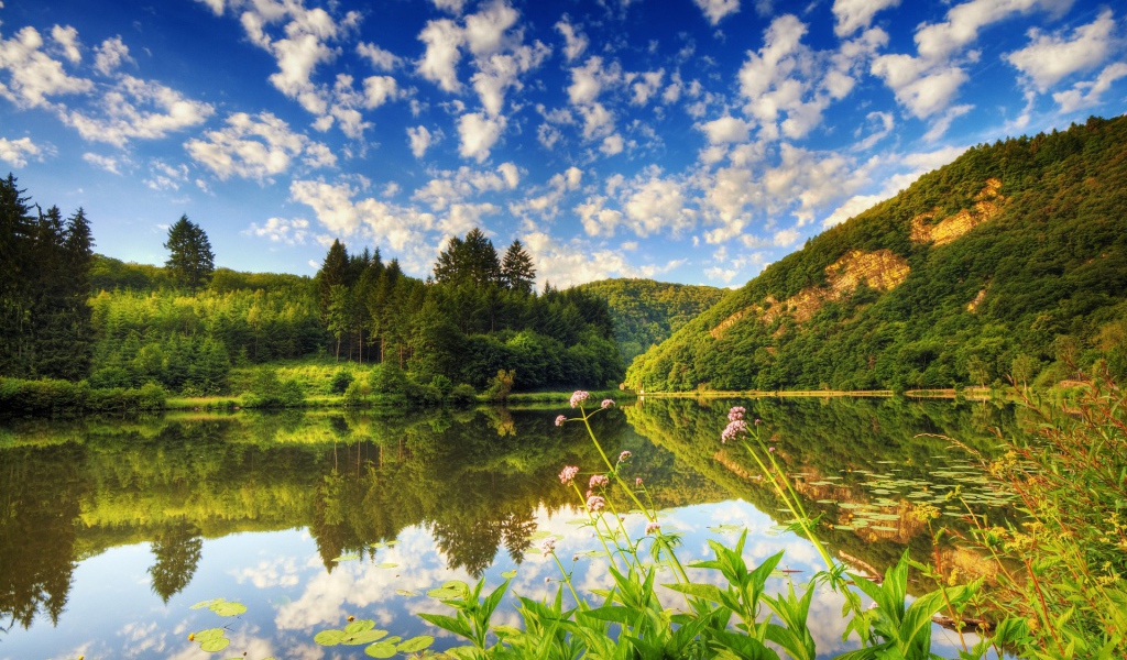 Озеро с чистой водой