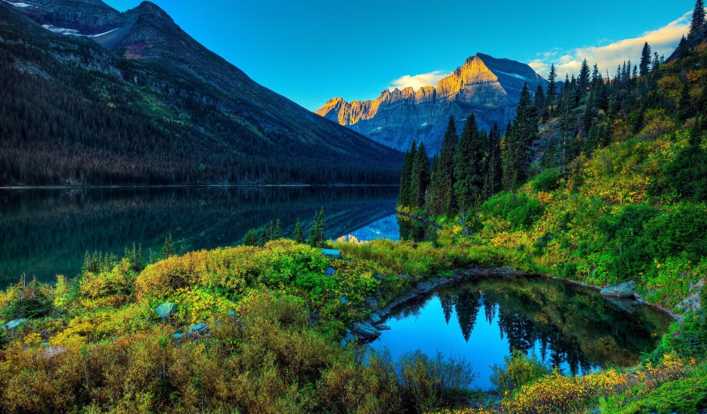 Тихое озеро в горах