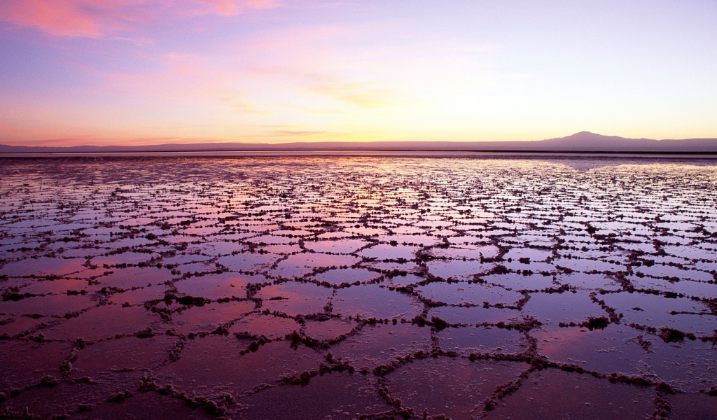 Соленое озеро в Чили 