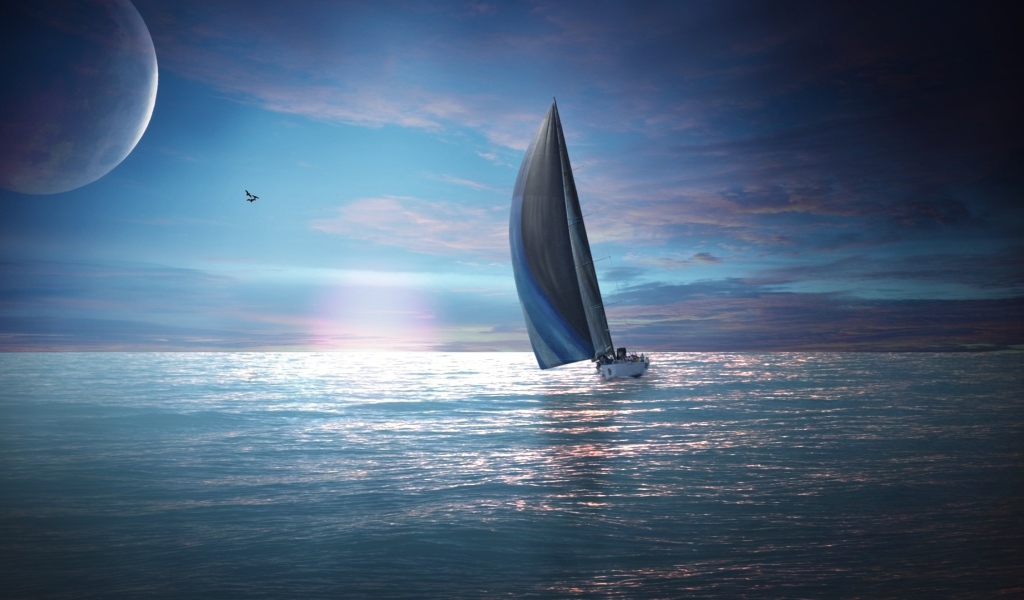 Плывущий корабль