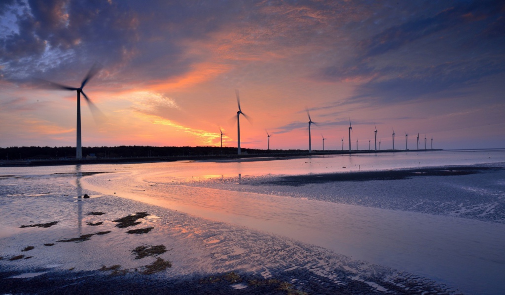 Ветряки на побережье