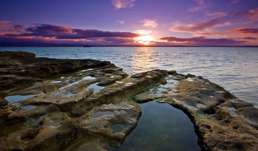 Закат в Окленде