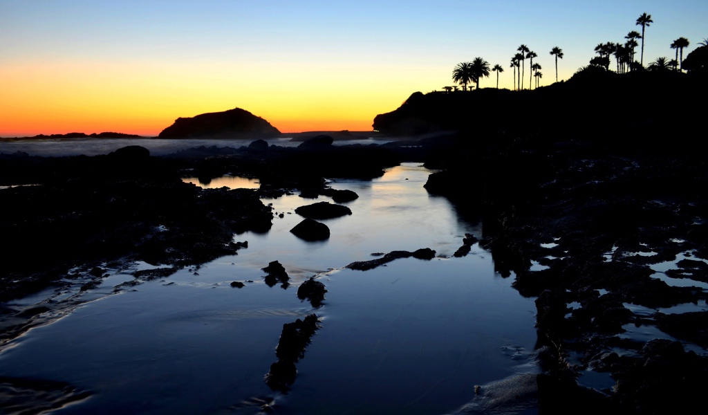 Закат в лагуне