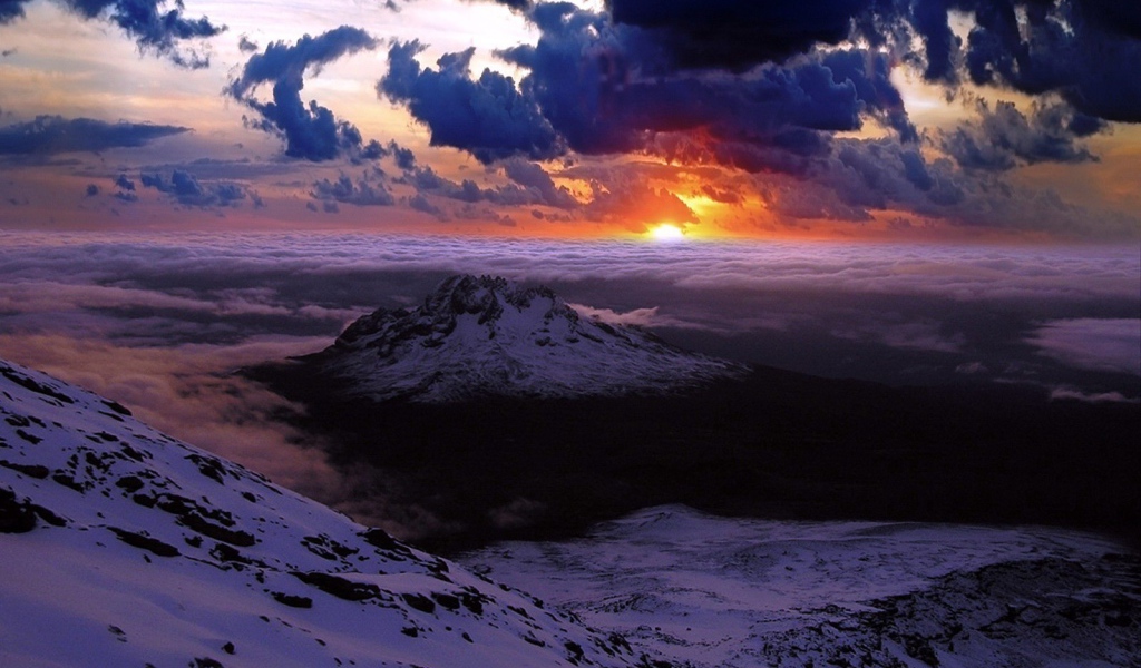 Закат на горной высоте