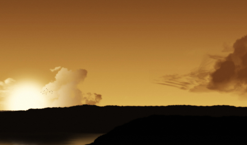 Желтый закат