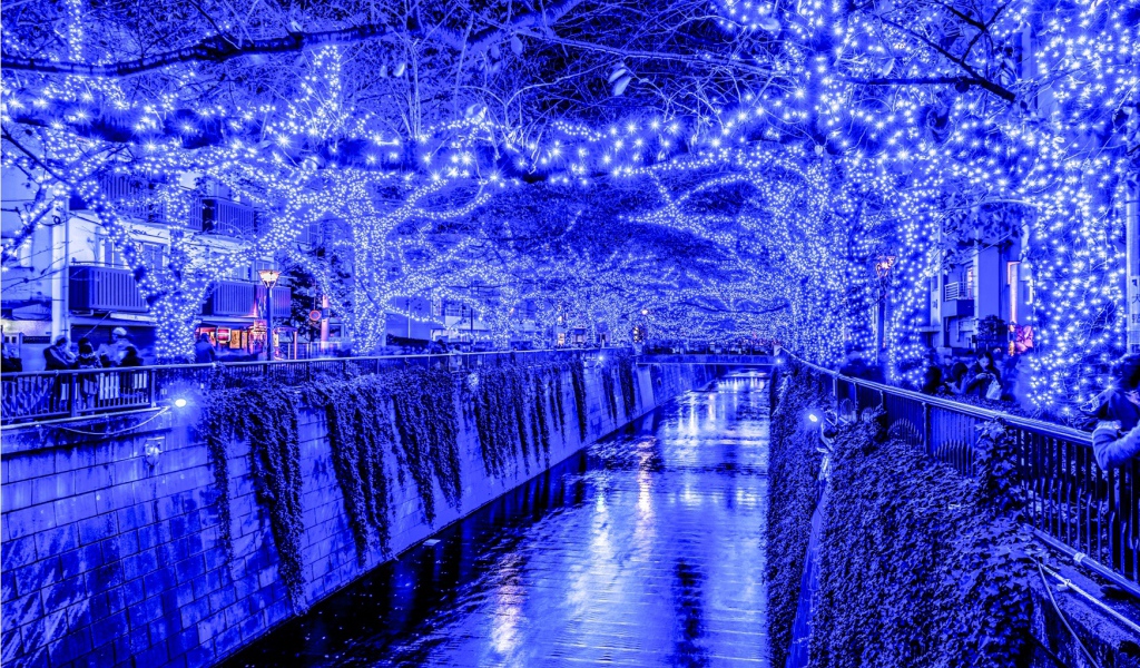 Новогодняя иллюминация в Токио