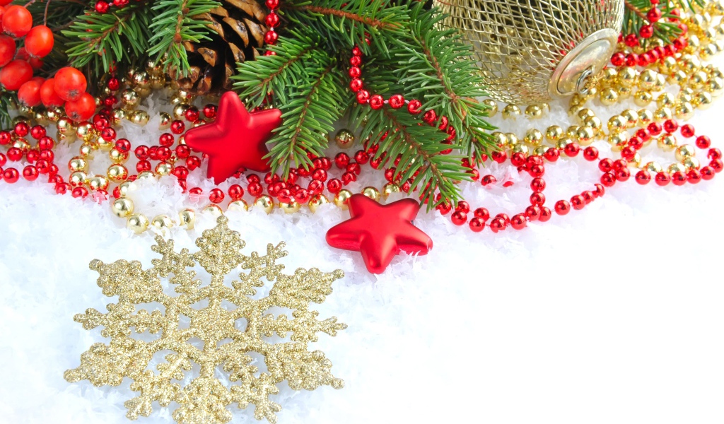 Золотая снежинка