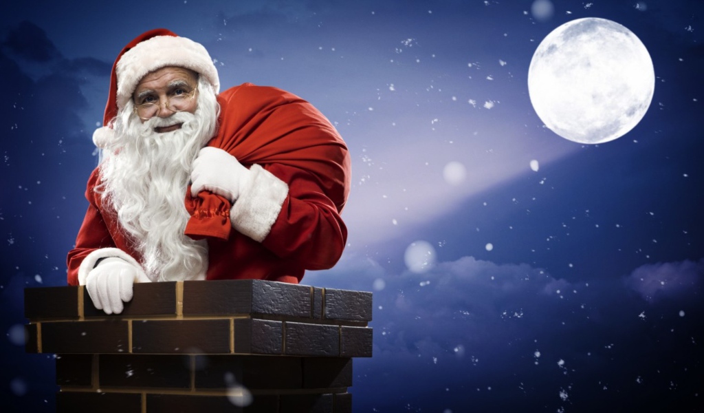 Санта Клаус в трубе