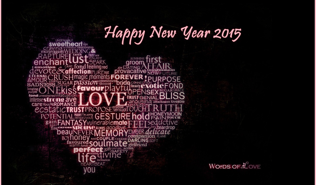 Сердечко из слов 