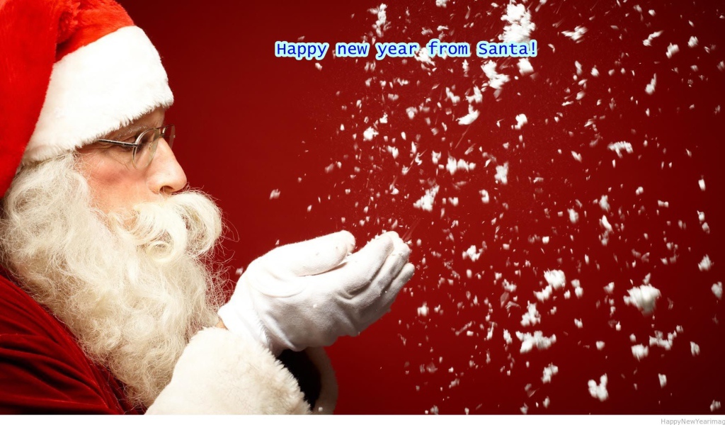 Санта желает Счастливого Нового года