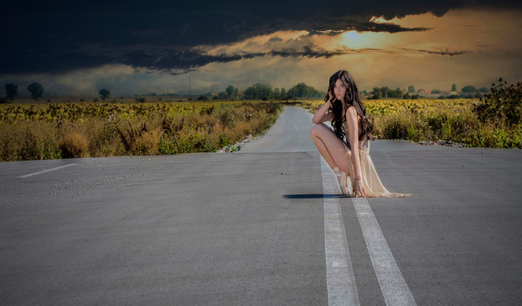 Балерина присела на дорогу