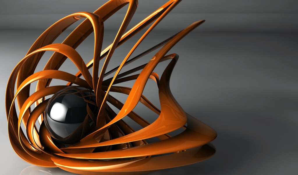 Абстрактный черный шар