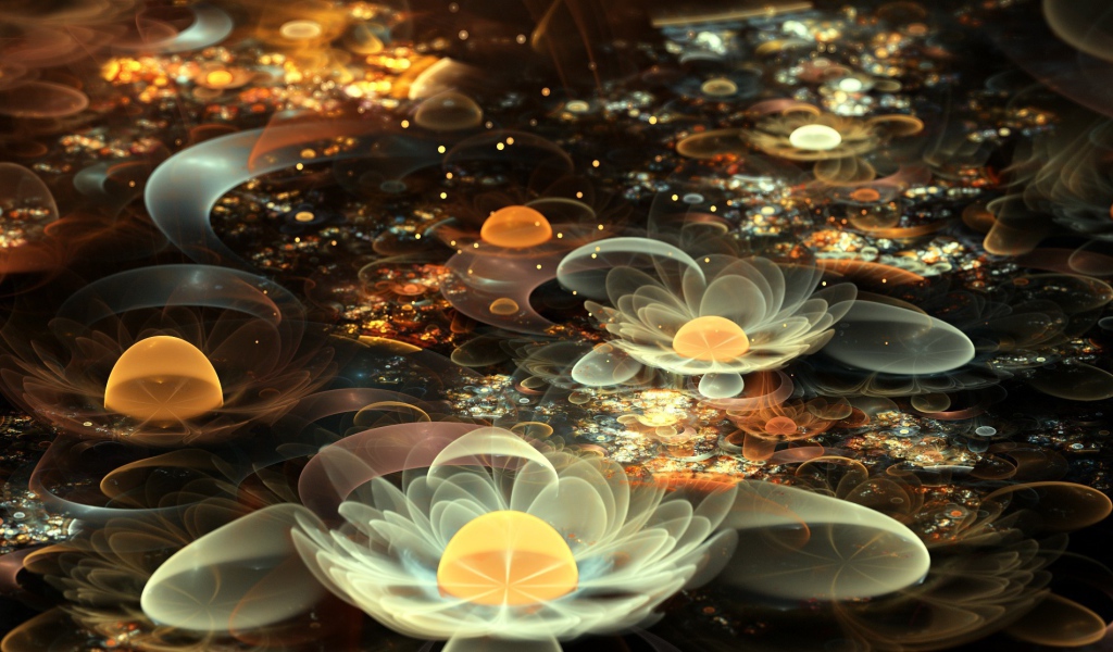 Абстрактные лилии и цветы