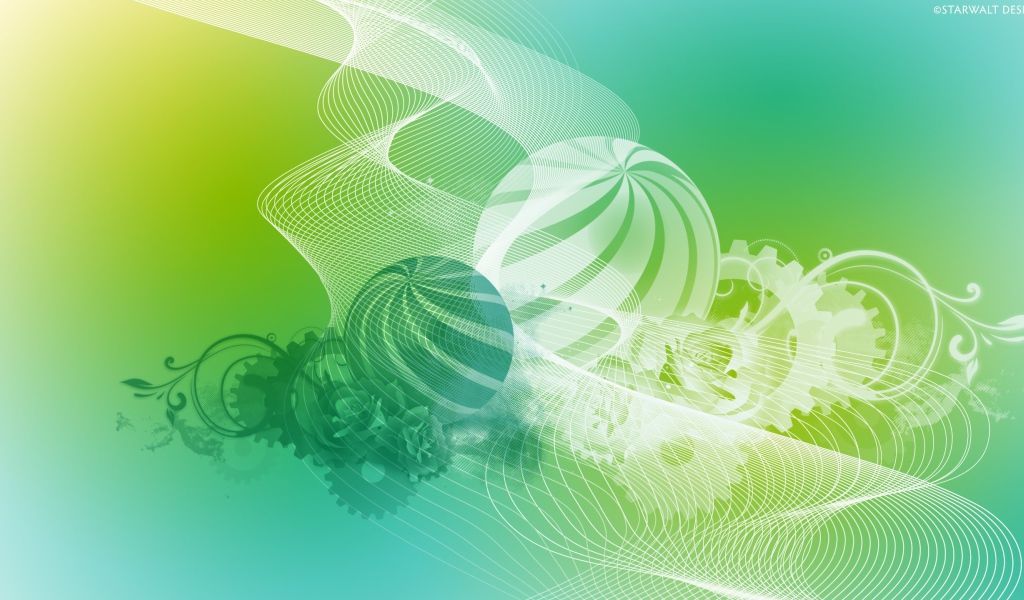 Шары цветы и паутина