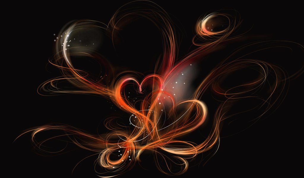 Линии в форме сердечек