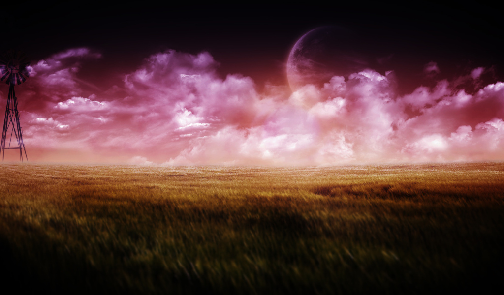 Планета за розовыми облаками