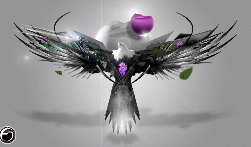 Абстрактный символ из птицы