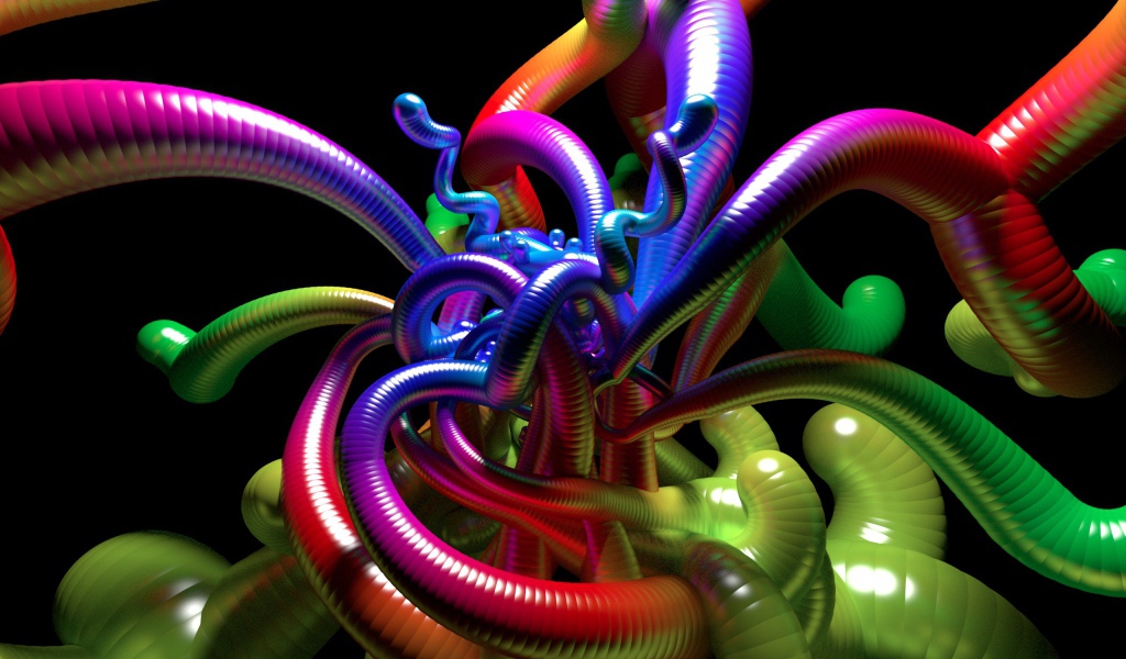 Разноцветные гибкие трубки