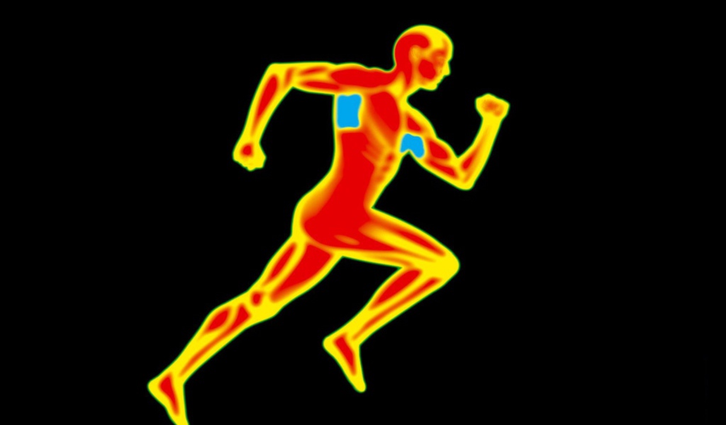 Термограмма бегущего человека
