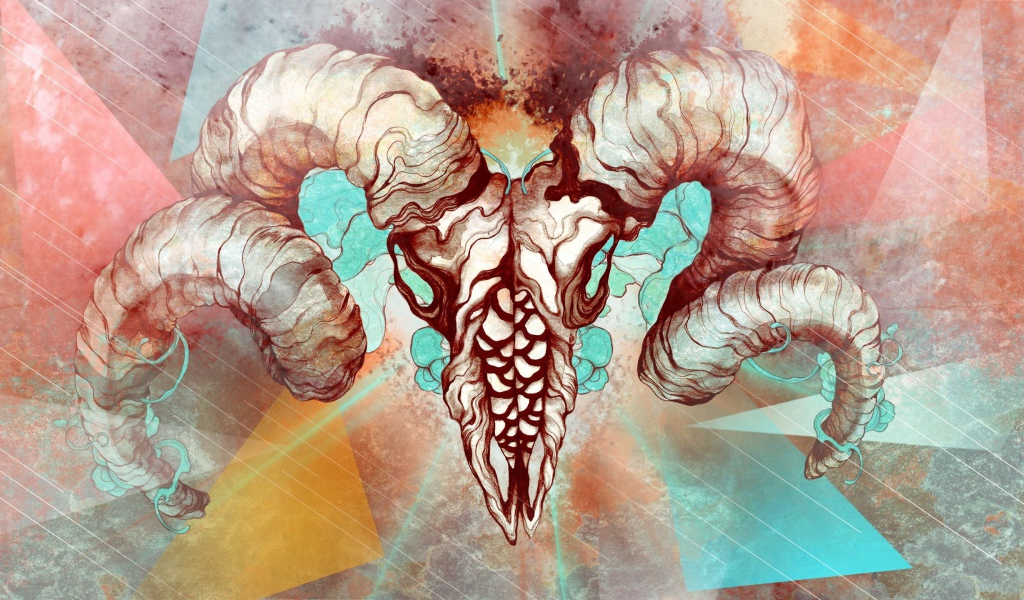 Череп с рогами