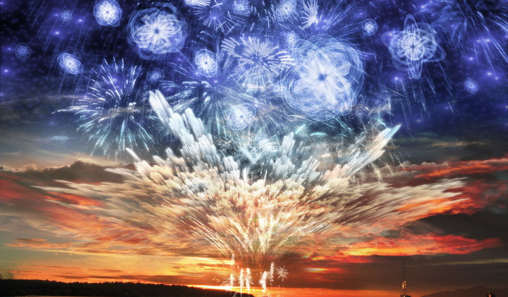 Фейерверк на небе