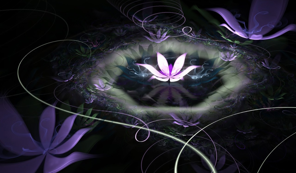 Озеро с цветком