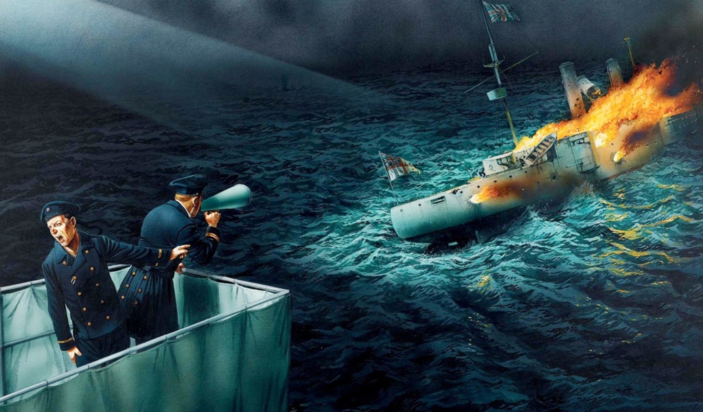 Tонущий корабль с флагом