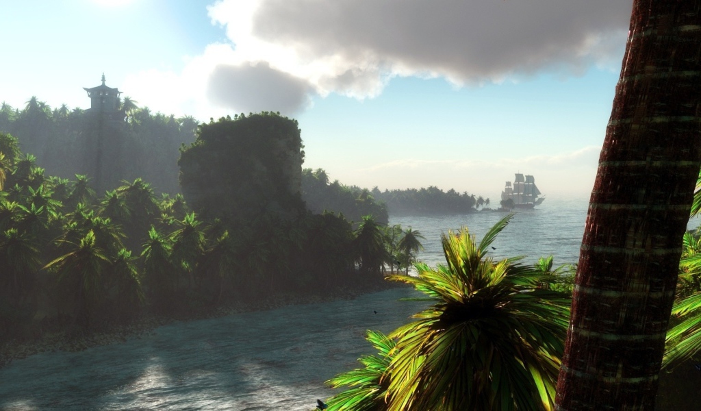 Корабль подходит к берегу