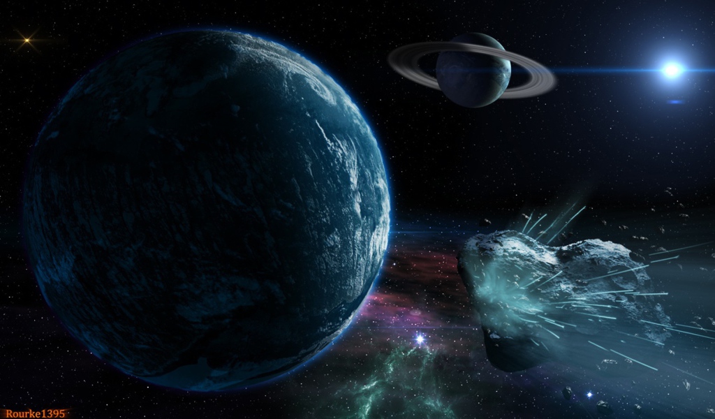 Приближение астероида к планете