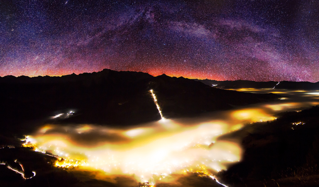 Красота космоса с планеты Земля