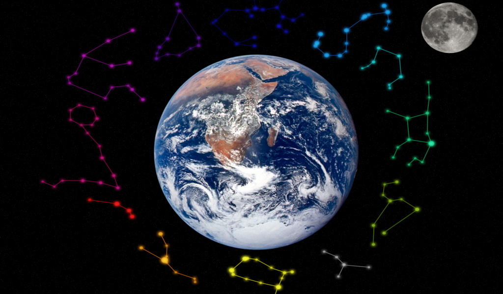 Созвездия вокруг Земли