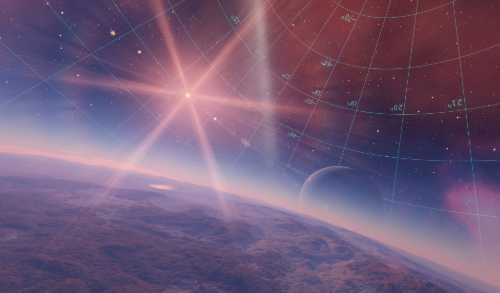 Координатная сетка в космосе