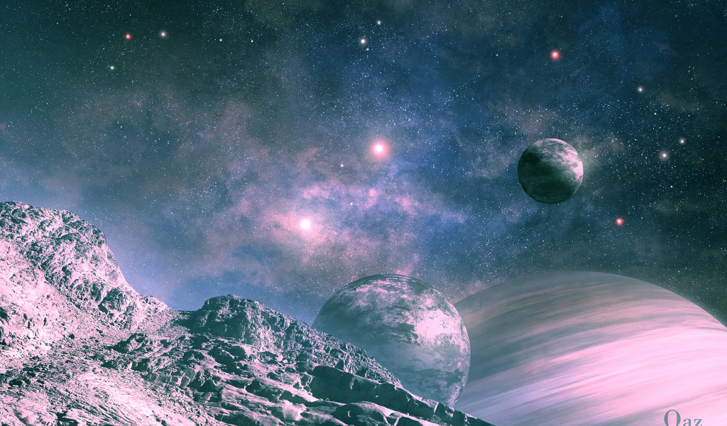 Ландшафт спутника планеты