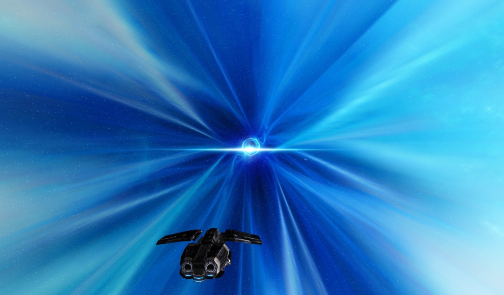 Космический корабль в гипер пространстве