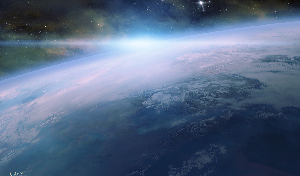 След космического корабля