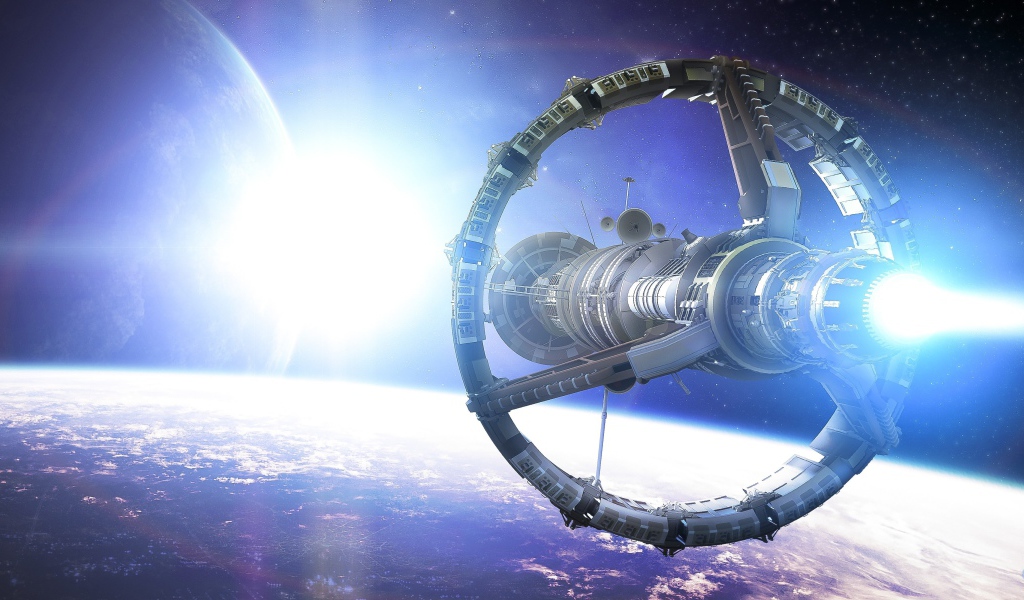 Космический корабль на орбите