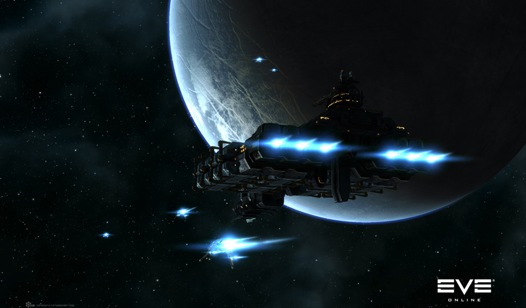 Космический корабль у планеты