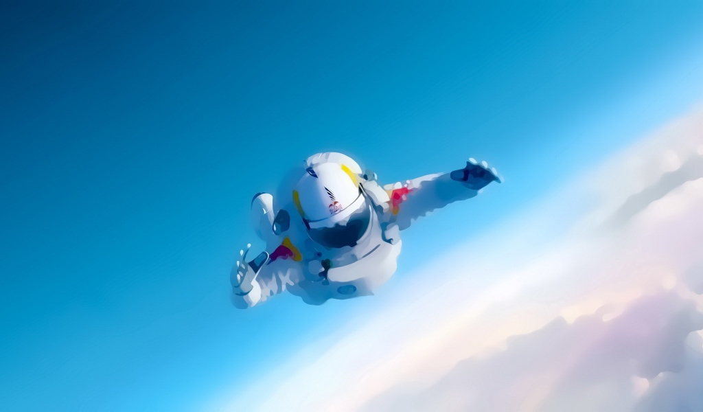 Астронавт падает на землю