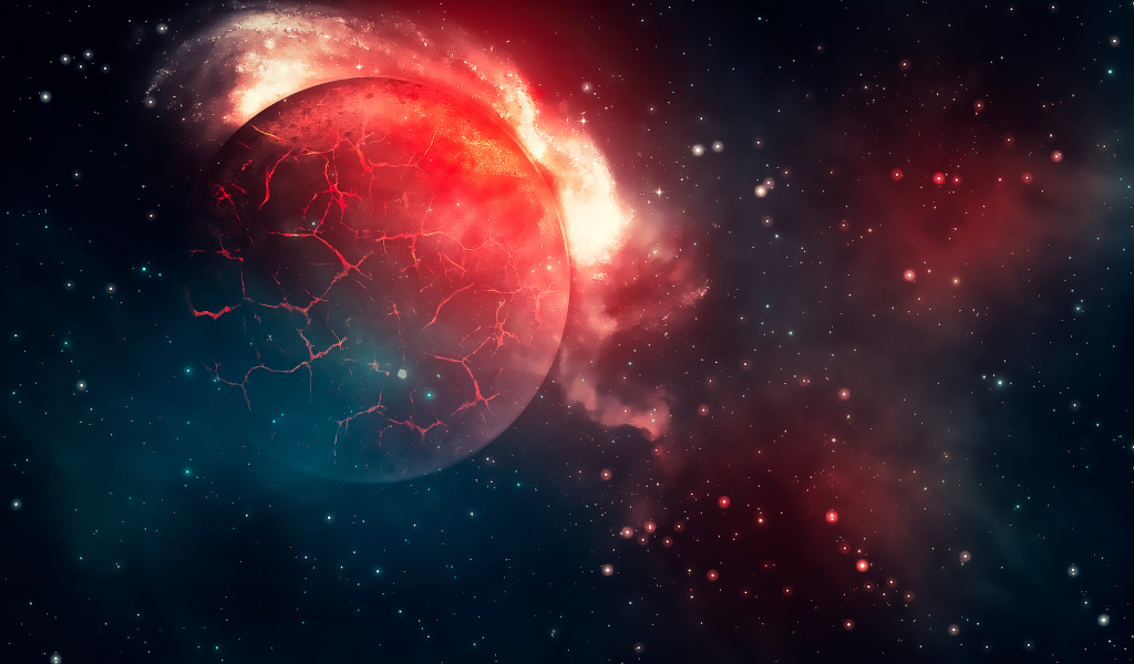 Трещины на поверхности планеты